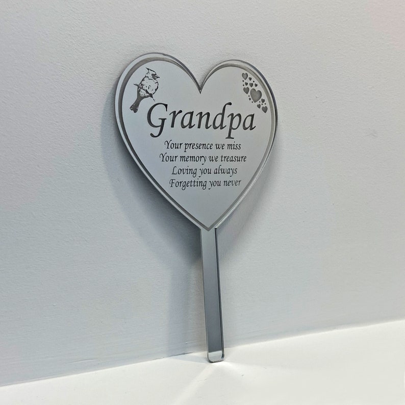 Personalized Cemetery Memorial Heart Stake / Garden Decoration image 6