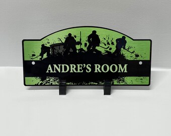 Hockey Door Sign | Children Bedroom Door Sign | Personalized Name Sign | Athlete Sign | Bedroom Plaque | Sport Sign