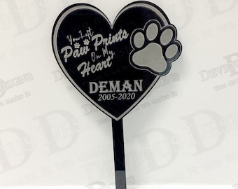 Pet Memorial Cemetery Stake / Personalized Grave Decoration