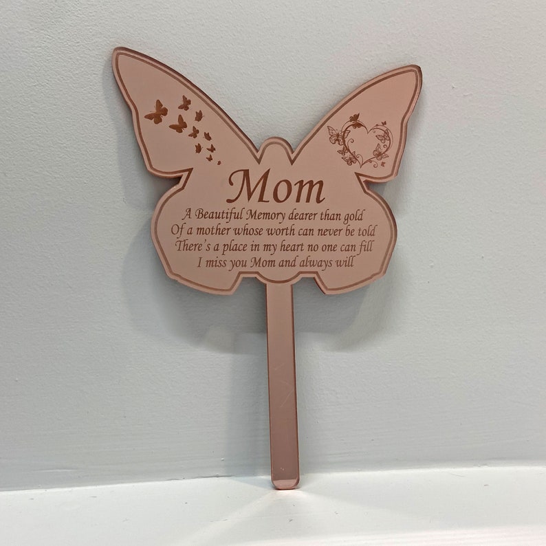 Personalized Cemetery Memorial Butterfly Stake / Garden image 3