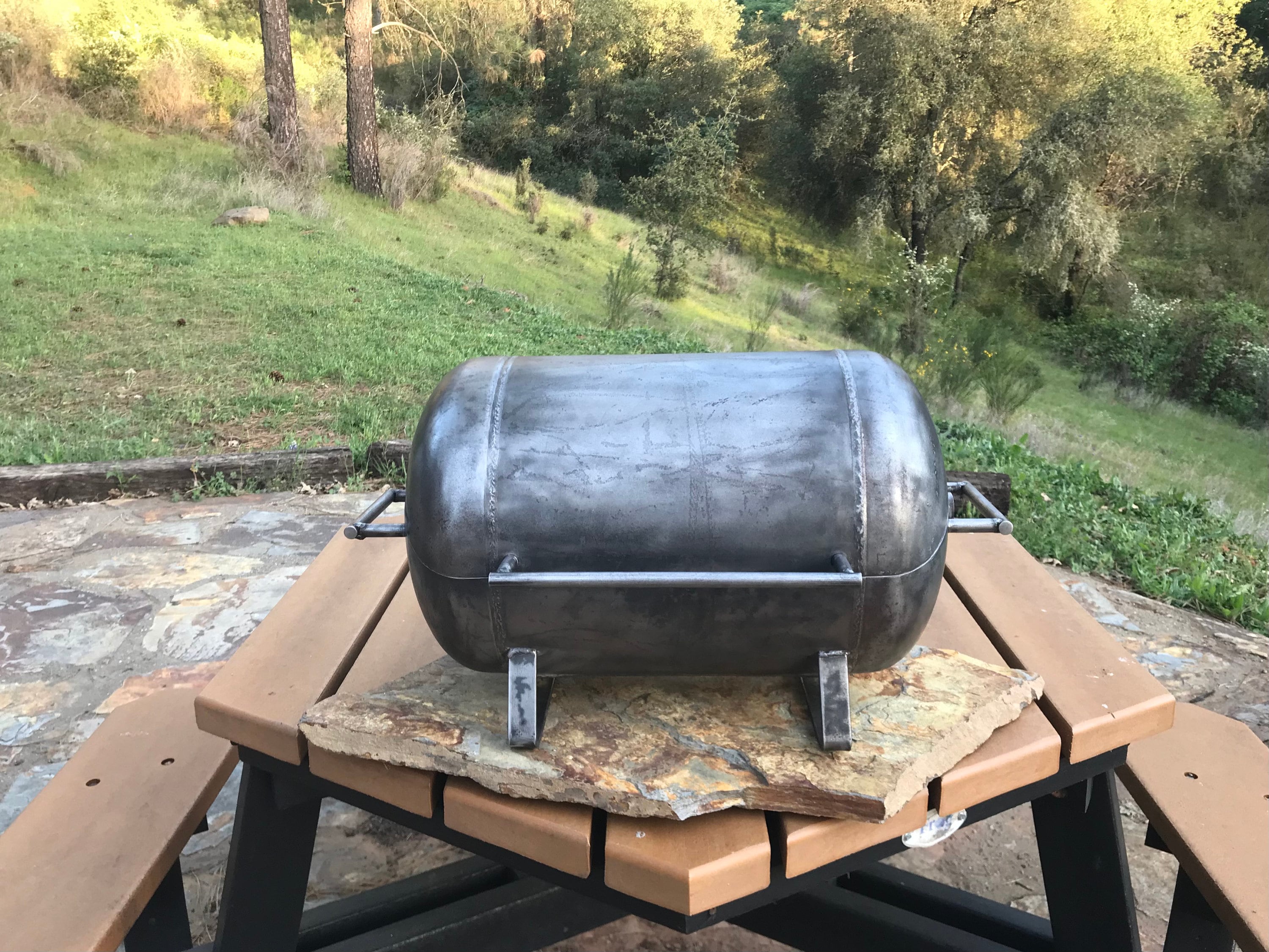 Welded Steel BBQ Smoker Grill Propane Tank 