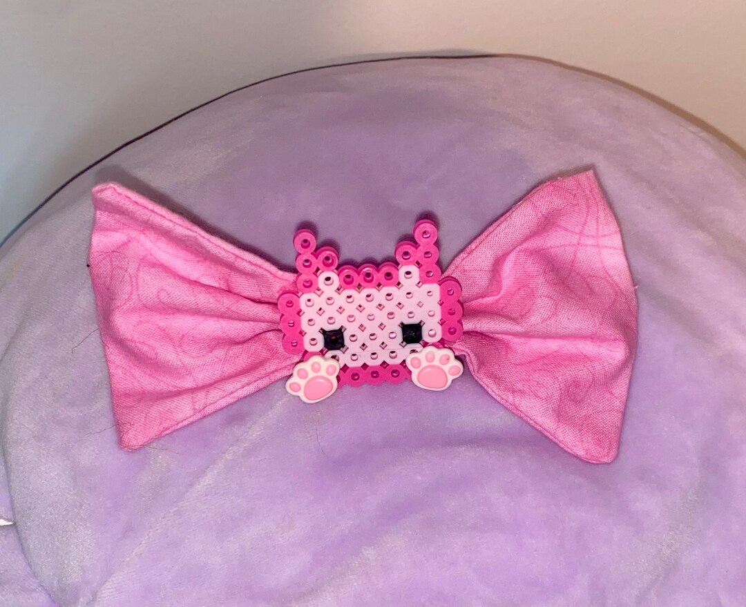 Pink Cat Bow Cute Kawaii Bow Decora Fairy Kei Hair Clips Etsy