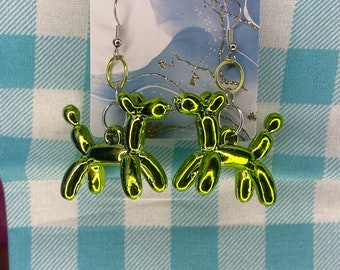Balloon Dog Earrings 0w0 cute kawaii earrings, Decora fairy Kei jewelry