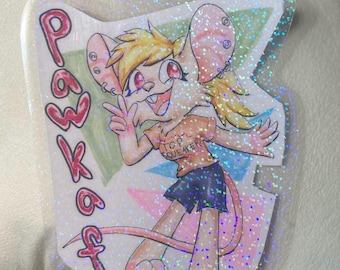 Custom furry badge - full body with name