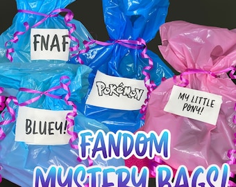 Fandom Mystery Bags! (*0*)  five nights at Freddy’s/ Fnaf, my little pony/ mlp, Pokémon, bluey