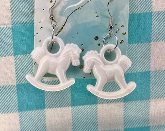 Rocking Horse Earrings 0w0 cute kawaii earrings, Decora fairy Kei jewelry
