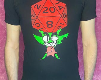 Dice Goblin Nat 20 Nat 1 double sided T-shirt Hyperdaze