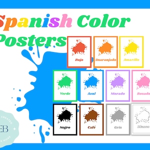Spanish Color Posters for the Classroom