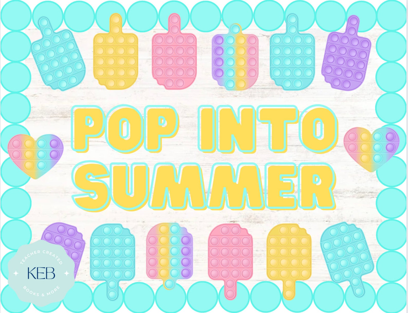 Pop Into Summer Bulletin Board Kit Etsy