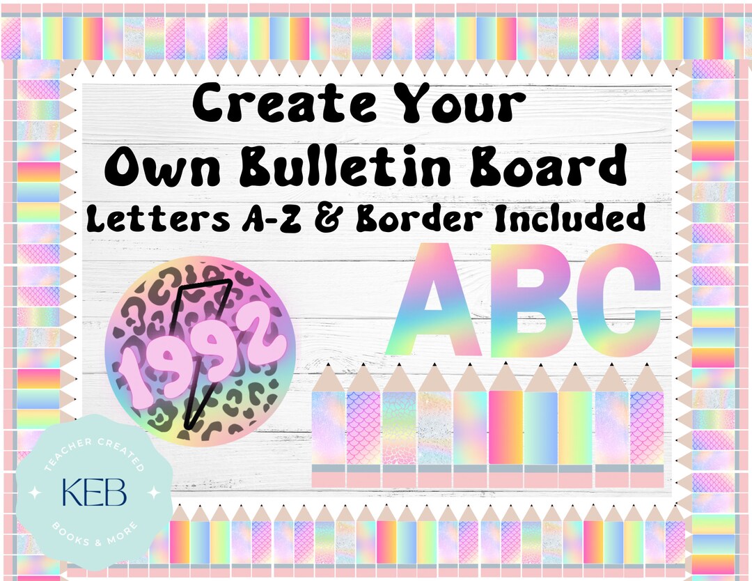 1992 Create Your Own Bulletin Boards With Border & Letters - Etsy