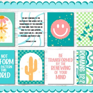 Romans 12:2 Classroom Posters in 2 colors