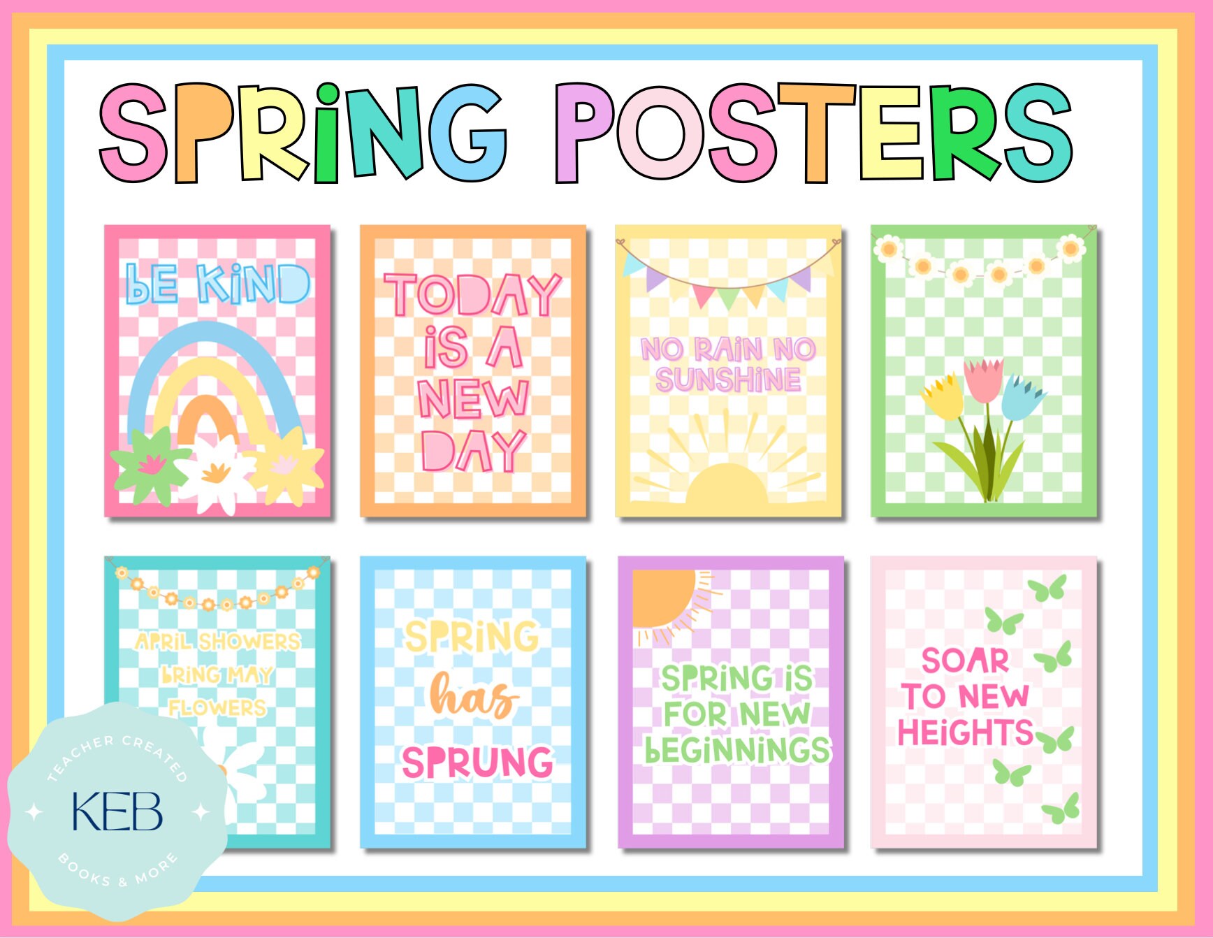 Spring Posters Trivia 16 Spring Classroom Posters - Etsy
