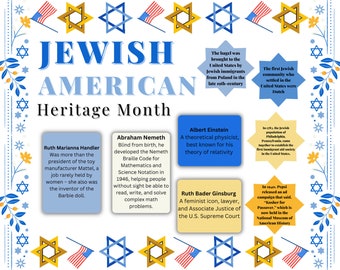 MAY Jewish American History Month Bulletin Board Kit
