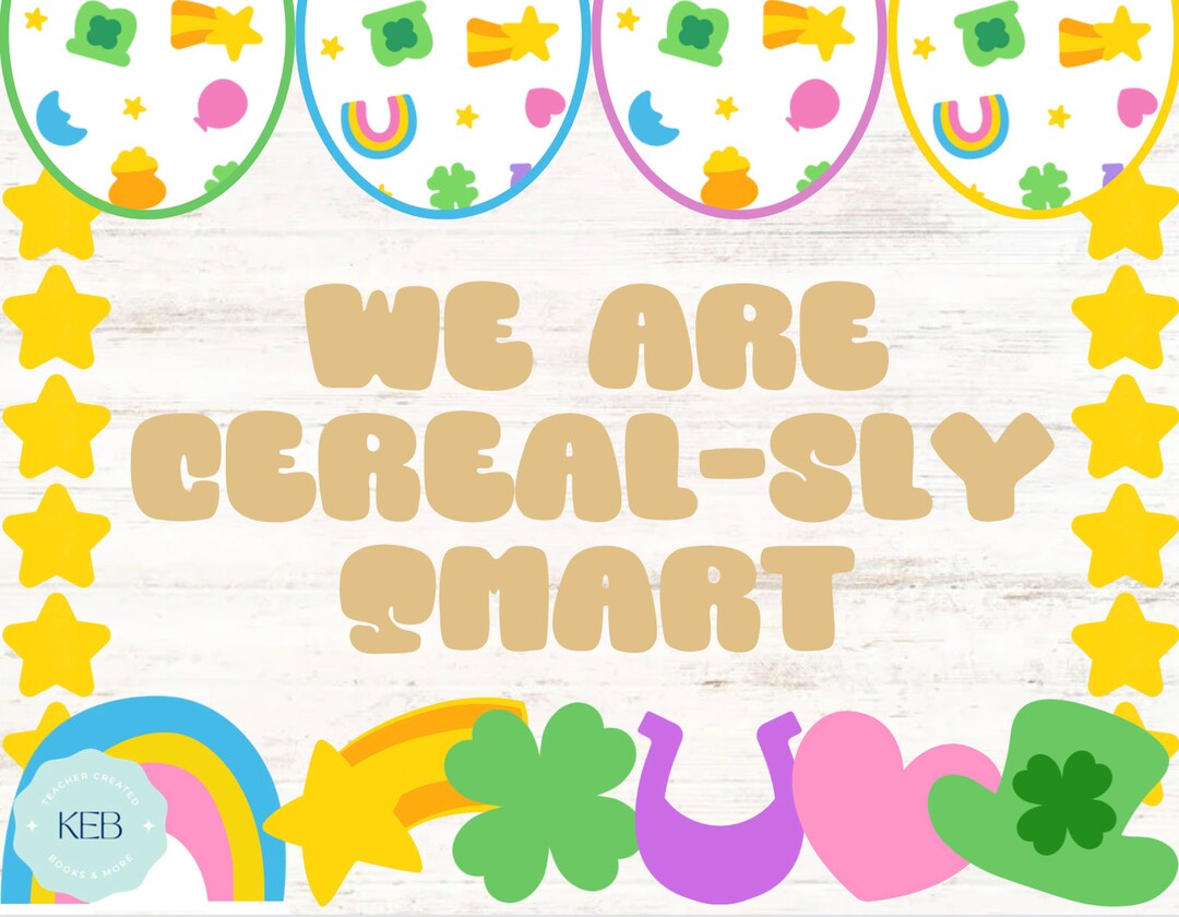 Cerealsly Smart Bulletin Board Kit Etsy