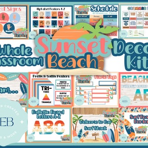 Sunset Beach Whole Classroom Decor Kit