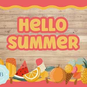 Hello Summer Fruit Popsicle Bulletin Board Kit