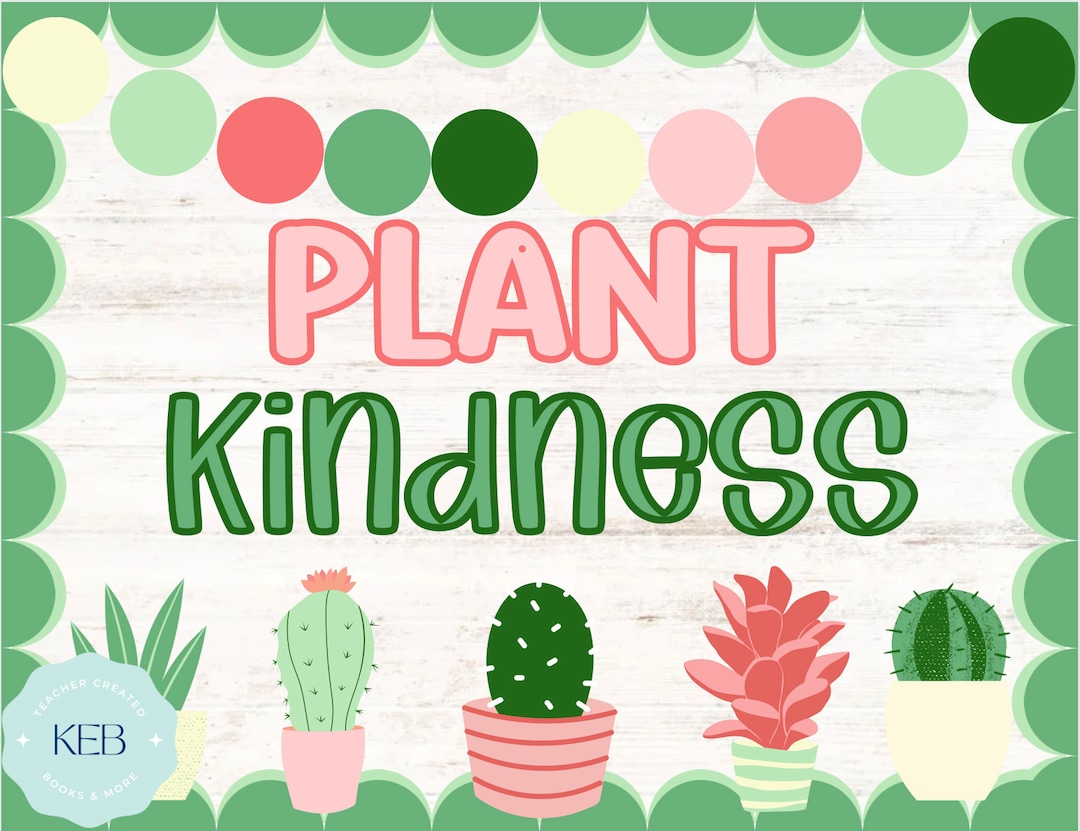 Plant Kindness Botanical Bulletin Board Kit Etsy