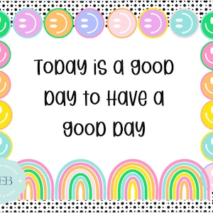 Rainbow, Dot & Happy Face Good Day Bulletin Board Kit
