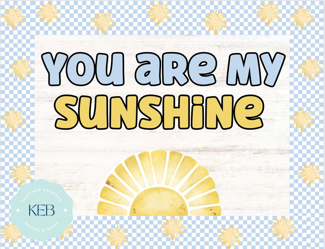 You Are My Sunshine Bulletin Board Kit Etsy