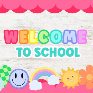 Welcome to School Classroom Bulletin Board Kit - Etsy