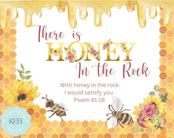 Honey In the Rock Psalm Bible Verse Bulletin Board Kit