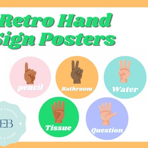 Retro Hand Sign Posters