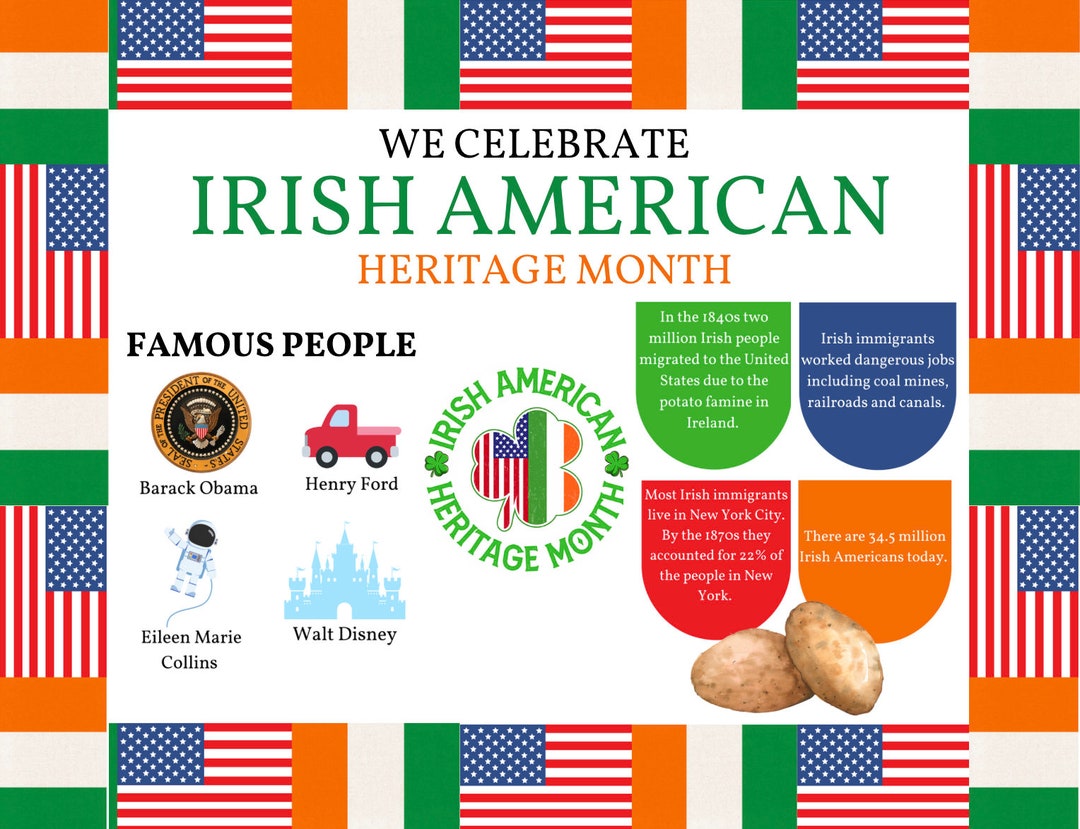 Irish American Heritage Month Bulletin Board Etsy