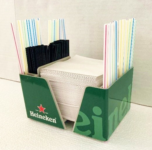 NEW Heineken Bar Napkin & Straw Holder Etsy