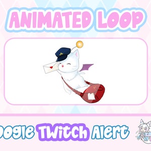 FFXIV Animated Moogle Twitch Youtube Alert