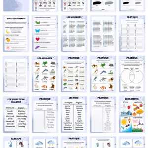 70 Beginner French Worksheets - Etsy
