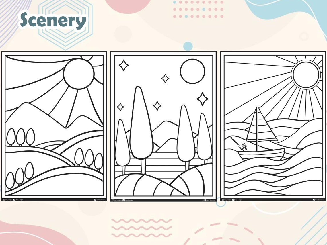 10 Creative Zentangle Patterns Practice Sheets, Botanical Zentangle ...