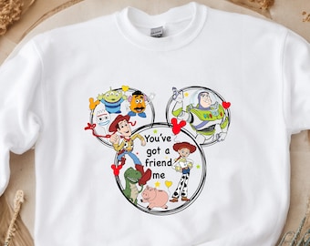 Tienes un amigo en mí sudadera Toy Story, camisa Disney Vacation 2024, camisa Toy Story Friends, camisa Disneyworld, sudadera con capucha de Disney Group