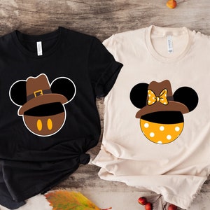 Disney Thanksgiving Couple Shirt, Mickey Minnie fall Shirt, Disney Thanksgiving couple shirts, Happy Thanksgiving, Fall Disney Autumn Tee