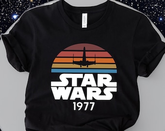 Camisa Star Wars 1977 Camisa, Camisa Disney Galaxy's Edge, Camisa Disney Dad, Camisa Star Wars, Camisa Disney Star Wars