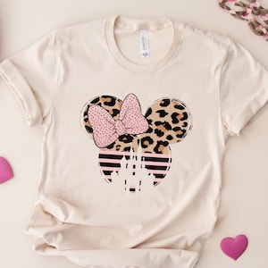 Minnie Leopard Shirt, Disneyworld Shirts, Animal shirt, Minnie Ear Shirt , Leopard cheetah print Shirt, Disney Shirt , Disney Ear Shirt
