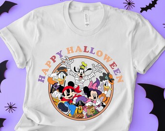 Happy Halloween Disney Shirt, Disneyworld Halloween Shirt, Mickey and Friends Shirt, Disney Trip Tee, Spooky Season Shirt
