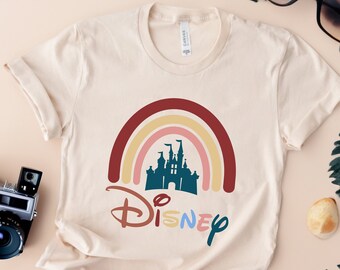 Disney Rainbow Castle Shirt, Disney Vintage, Disney Family Shirt, Disney Castle Shirt, Disney Retro Shirt, Disneyworld, Disneyland Shirt