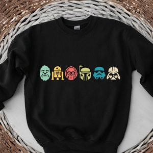 Star Wars Retro Sweatshirt, Disney Galaxy&#39;s Edge Shirt, Star War Character, Star Wars Shirt, Disney Star Wars Hoodie