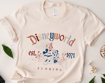 Vintage Disney World Florida  Shirt, Disneyworld Est 1971 Florida Shirt, Mickey and Friends Shirt, Disney Family Shirts, Retro disney shirt