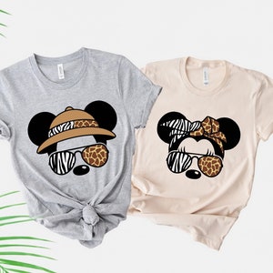 Animal Kingdom Safari Couple Shirts, Disney Mickey Minnie Safari Mode, Couple shirt, Disney Safari couple shirts, Disney couple gift tees