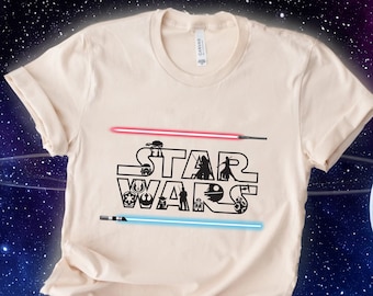Disney Star Wars Lightsaber Shirt, Star Wars shirt, Star War Character, Star Wars shirt, Disney Star Wars Shirt