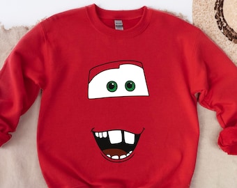 Sudadera Lightning Mcqueen, camisa de Disney Cars, camisa de cumpleaños temática de Cars, camisa de Disney Car Pixar, personaje de Cars, sudadera con capucha de Disney Cars Land