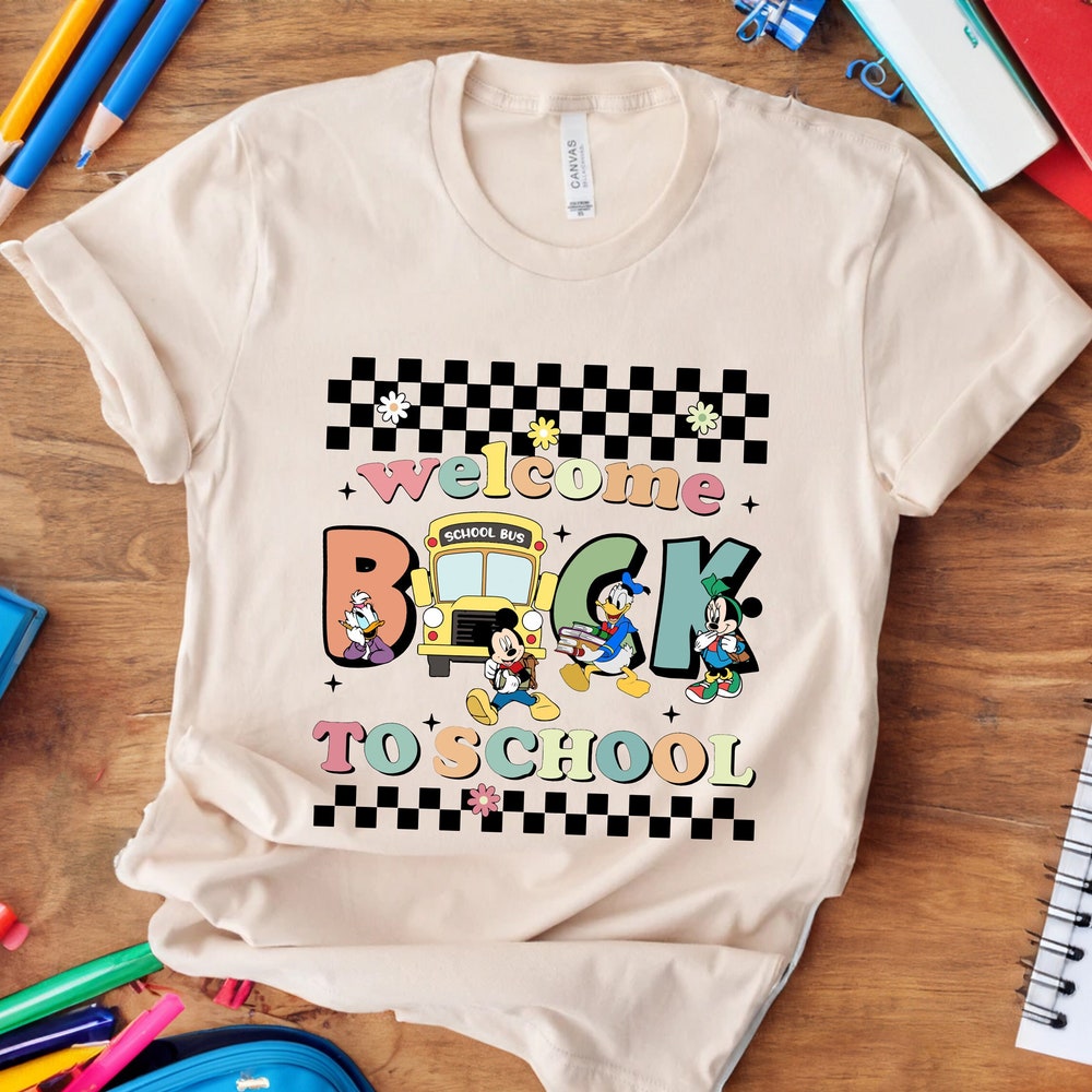 Welcome Back To School Shirt, Disney Mickey And Friends Back To School Shirt, Disney Teacher Back To School Tshirt, School Toddler Bespoketshirt
