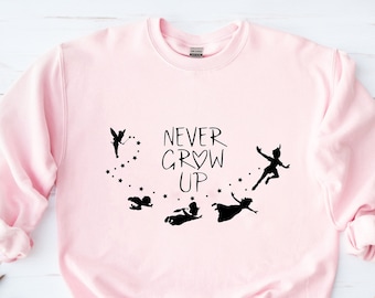 Nooit opgroeien Sweatshirt, Peter Pan Shirt, Neverland Shirt, Disney Shirt, Disneyland Family Shirts, Magic Kingdom Hoodie