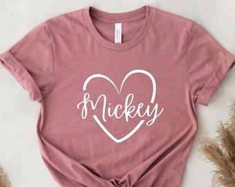 Mickey Heart Shirt, Mickey Valentine Tee, Cute Valentine Gift, Valentine Day Shirt, Disneyland Shirt, Mickey Heart Shirt, Mickey Heart