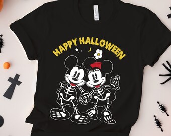 Feliz Halloween Camisa de Disney, Camisa de Halloween de Disneyworld, Camisa de Mickey y Minnie, Camiseta de viaje de Disney, Camisa de temporada espeluznante