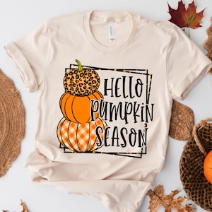 Hello Pumpkin Season Shirt, Pumpkin Tshirt, Cozy Fall Shirt, Family Thanksgiving Shirt, Pumpkin Sweater, Fall Lovers Tshirt, All About Fall
