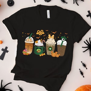 Disney Halloween coffee shirt, Women&#39;s Halloween Shirt , Fall Cozy Coffee Sweatshirt, Disney Pumpkin Latte Shirt, Coffee Halloween Hoodie