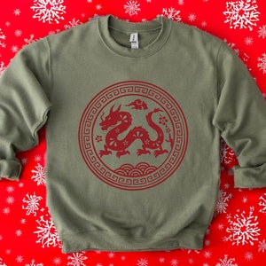 Chinese New Year Sweatshirt, Year Of The Dragon Sweatshirt, Chinese Dragon Sweater, Lunar New Year 2024 New Year Gift