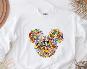 Sudadera con cabeza de Mickey Mouse, camisa de Disney World, camisa de Disneyland, camisas de Disney a juego, camisa de viaje de Disney, sudadera con capucha familiar de Disney